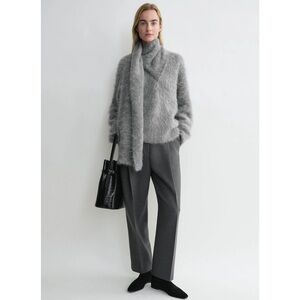 Toteme Draped-scarf knit grey melange